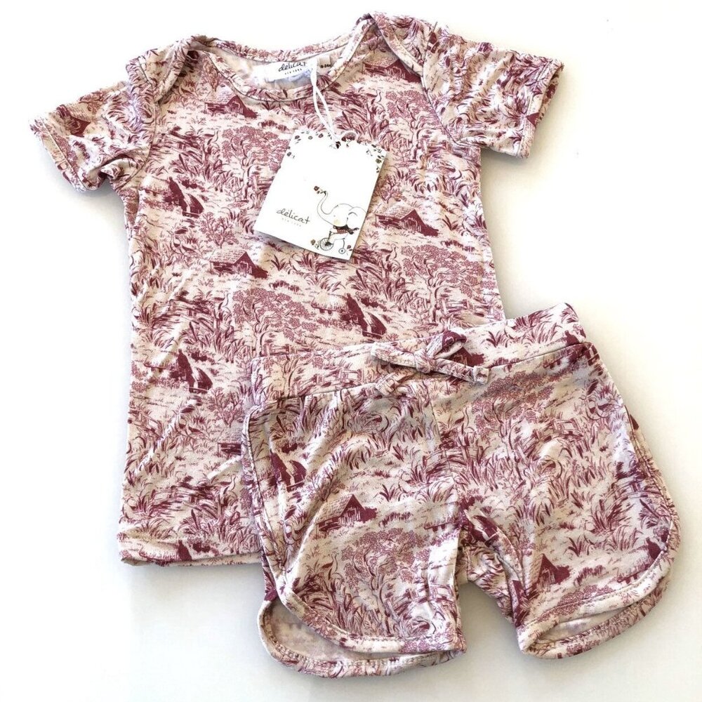 🆕NWT Delicat New York Biker Short Set